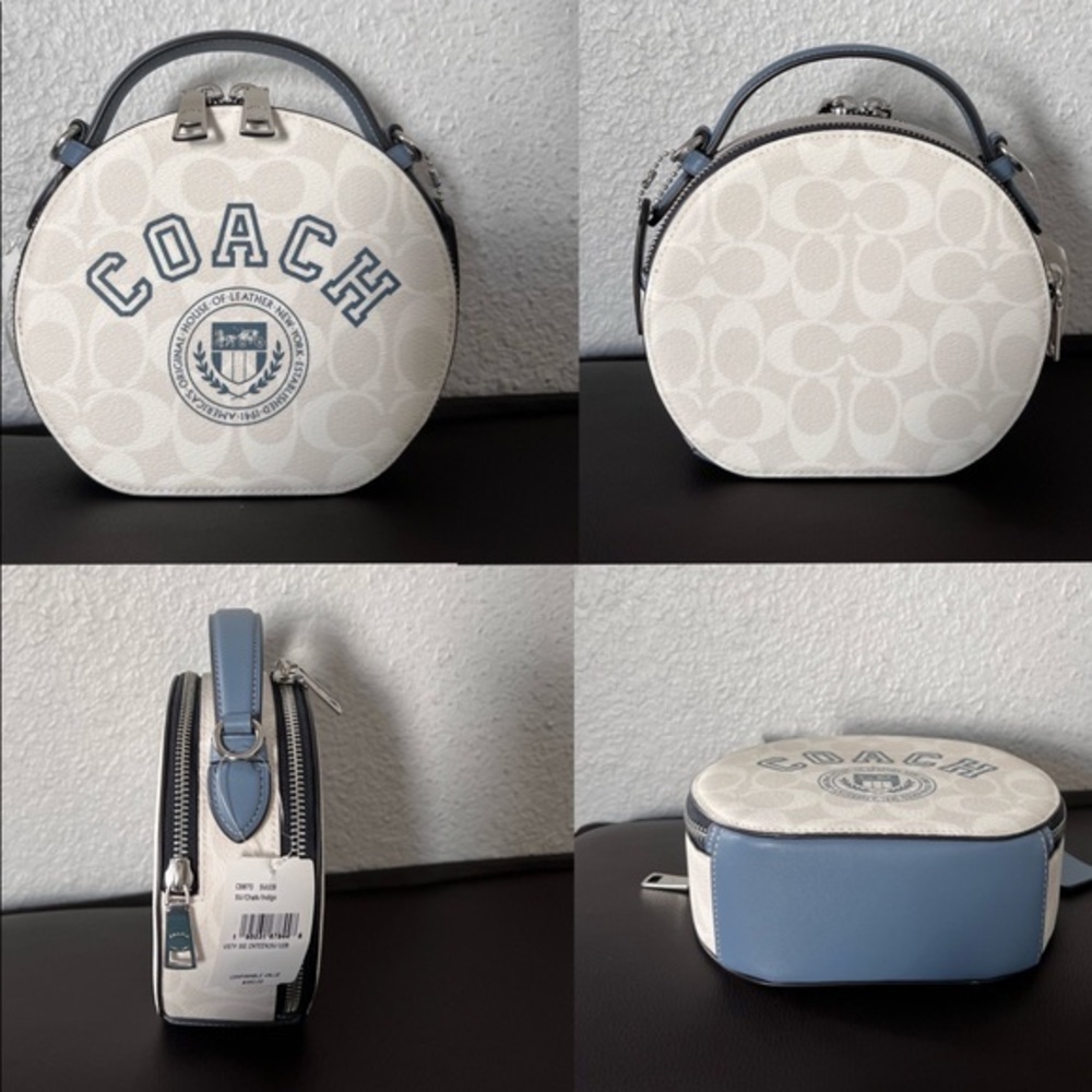 NWT COACH CB870 CANTEEN CROSSBODY IN SIGNATURE‎ CANVAS WITH VARSITY MOTIF - Picture 9 of 13